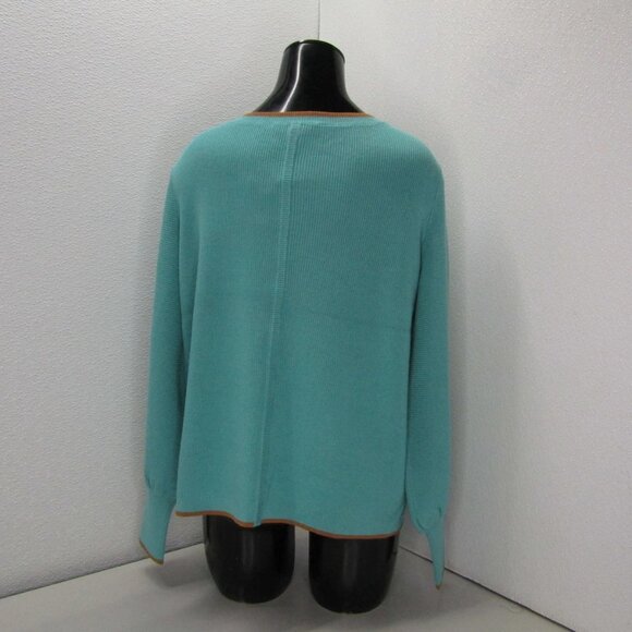 Etcetera Women's Seafarer V-Neck Cardigan Sweater Sea Blue Size S | NWT - Picture 4 of 7